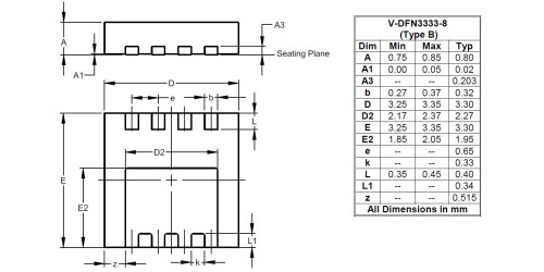 V DFN3333 8 Type B